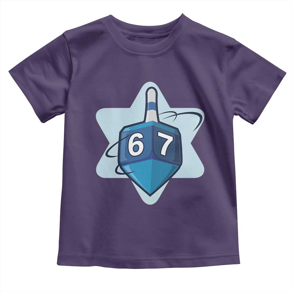 Funny Hanukkah 67 Toddler T Shirt Six Seven Meme Dreidel Star Of David TS11 Purple Print Your Wear