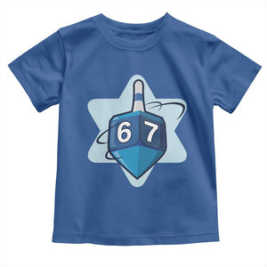Funny Hanukkah 67 Toddler T Shirt Six Seven Meme Dreidel Star Of David TS11 Royal Blue Print Your Wear
