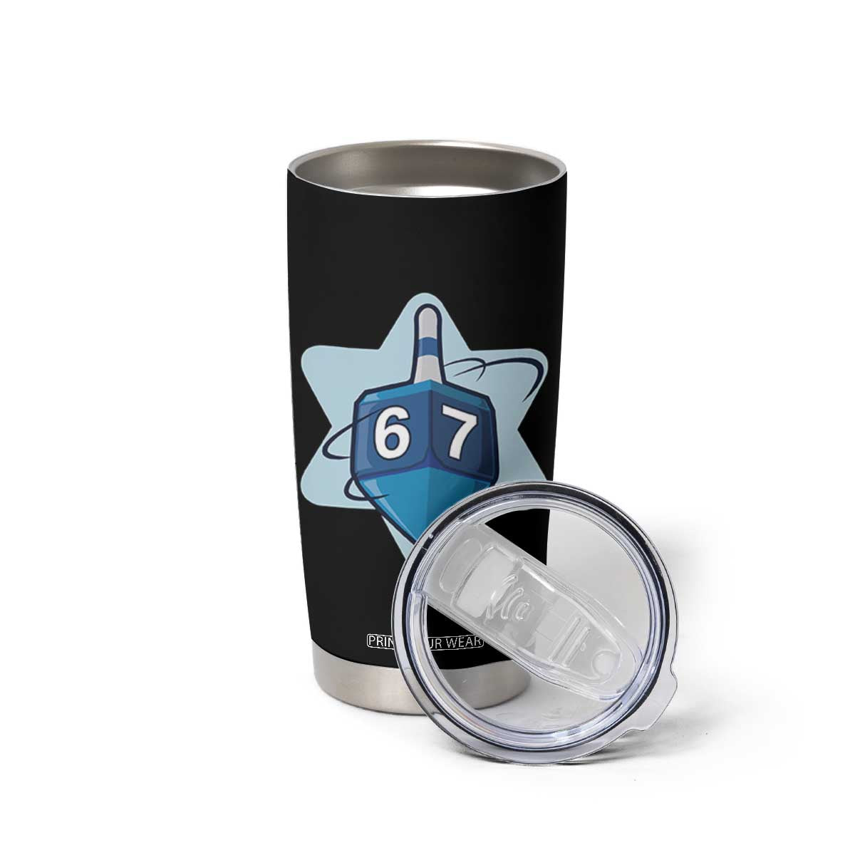 Funny Hanukkah 67 Tumbler Cup Six Seven Meme Dreidel Star Of David TS11 Print Your Wear