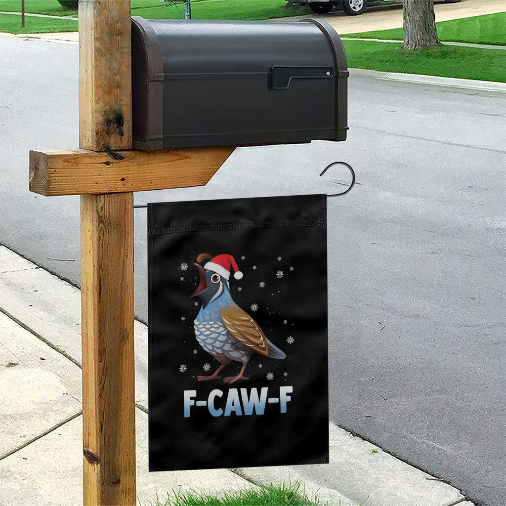 Funny F Caw F Quail Christmas Garden Flag Cartoon Quail Bird Santa Hat Poultry Humor TS11 Print Your Wear