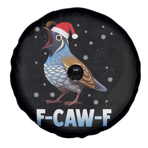 Funny F Caw F Quail Christmas Spare Tire Cover Cartoon Quail Bird Santa Hat Poultry Humor TS11 Print Your Wear