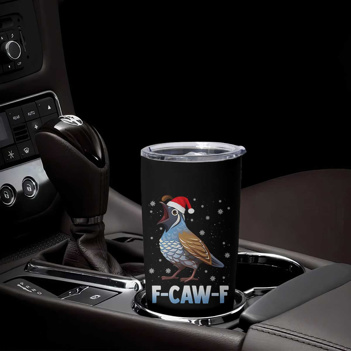 Funny F Caw F Quail Christmas Tumbler Cup Cartoon Quail Bird Santa Hat Poultry Humor TS11 Print Your Wear
