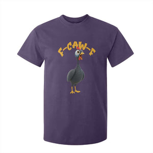 Funny F Caw F Guinea Fowl T Shirt For Kid Cartoon Guinea Bird Poultry Humor TS11 Purple Print Your Wear