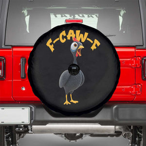 Funny F Caw F Guinea Fowl Spare Tire Cover Cartoon Guinea Bird Poultry Humor TS11 Black Print Your Wear