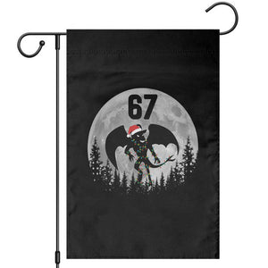 Funny Jersey Devil 67 Christmas Santa Hat Moon Night Stroll Garden Flag TS11 Black Print Your Wear