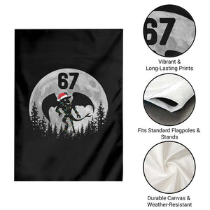 Funny Jersey Devil 67 Christmas Santa Hat Moon Night Stroll Garden Flag TS11 Print Your Wear
