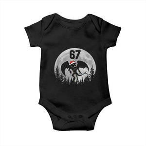 Funny Jersey Devil 67 Christmas Santa Hat Moon Night Stroll Baby Onesie TS11 Black Print Your Wear