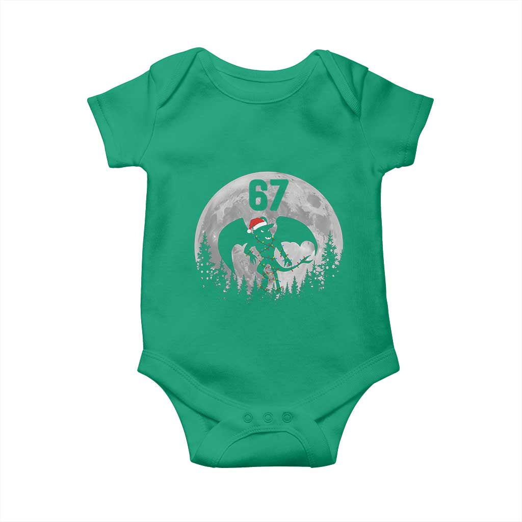 Funny Jersey Devil 67 Christmas Santa Hat Moon Night Stroll Baby Onesie TS11 Irish Green Print Your Wear