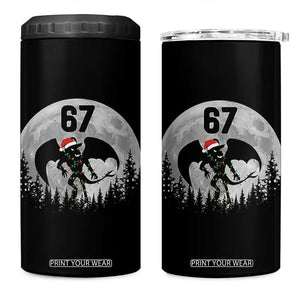 Funny Jersey Devil 67 Christmas Santa Hat Moon Night Stroll 4 in 1 Can Cooler Tumbler TS11 One Size: 16 oz Black Print Your Wear