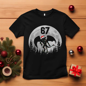 Funny Jersey Devil 67 Christmas Santa Hat Moon Night Stroll T Shirt TS11 Black Print Your Wear