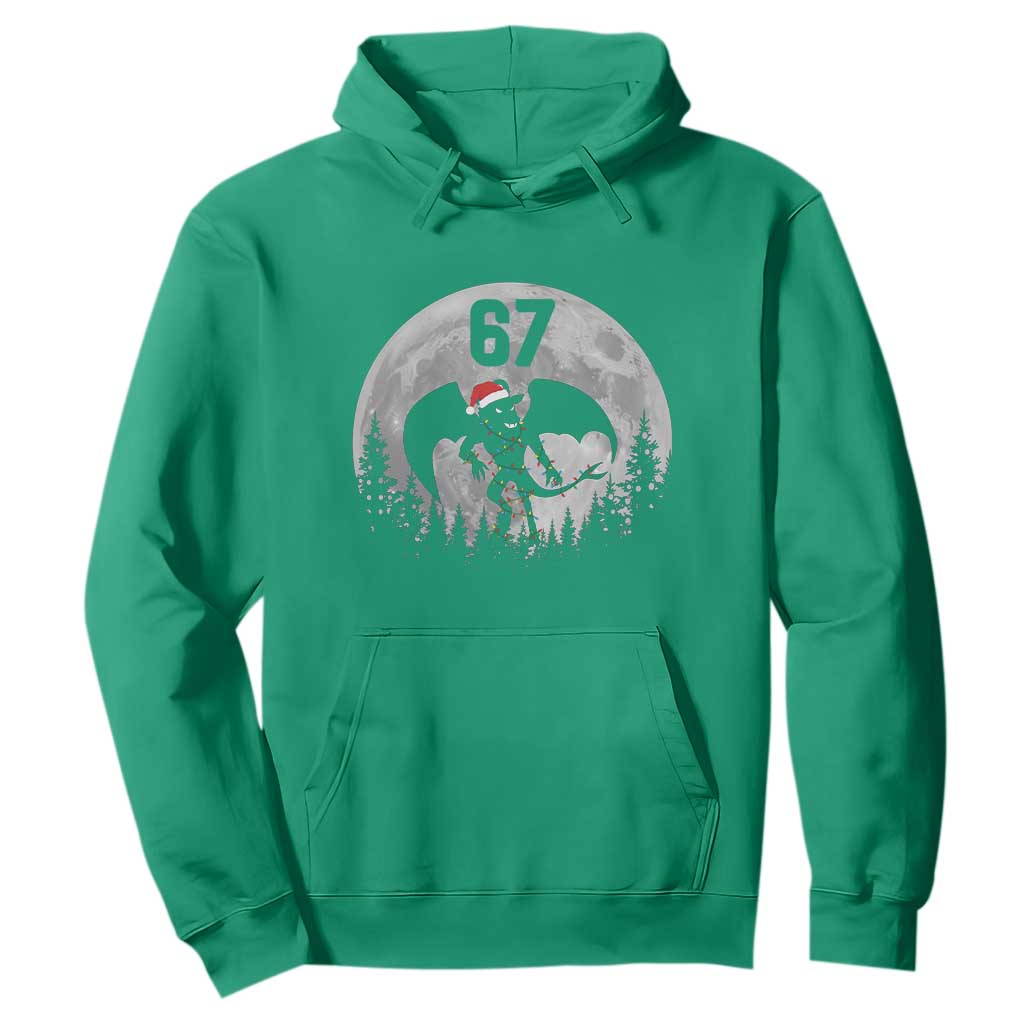 Funny Jersey Devil 67 Christmas Santa Hat Moon Night Stroll Hoodie TS11 Irish Green Print Your Wear