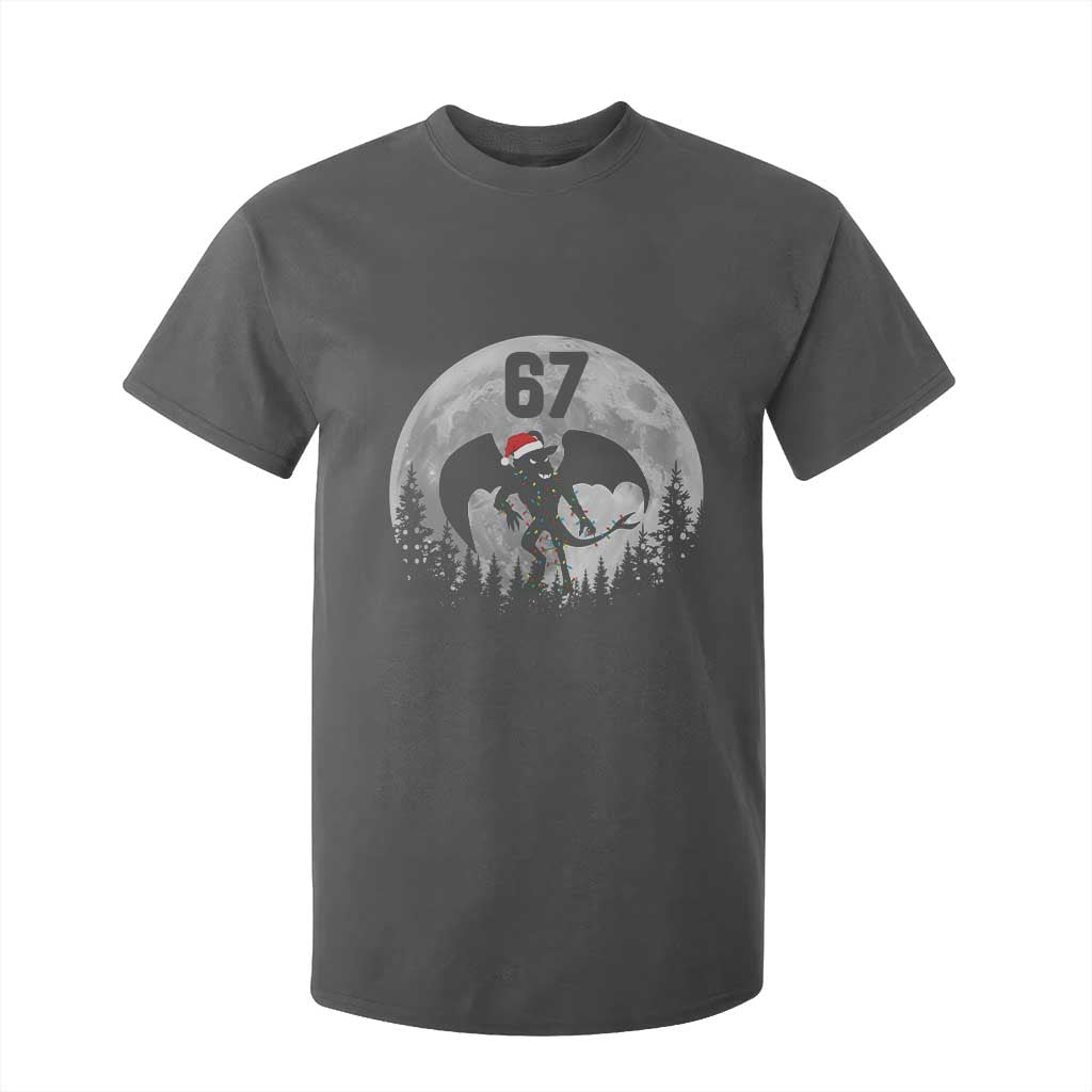 Funny Jersey Devil 67 Christmas Santa Hat Moon Night Stroll T Shirt For Kid TS11 Dark Heather Print Your Wear