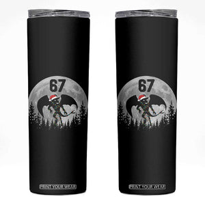 Funny Jersey Devil 67 Christmas Santa Hat Moon Night Stroll Skinny Tumbler TS11 Black Print Your Wear