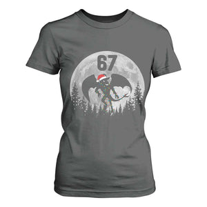 Funny Jersey Devil 67 Christmas Santa Hat Moon Night Stroll T Shirt For Women TS11 Dark Heather Print Your Wear
