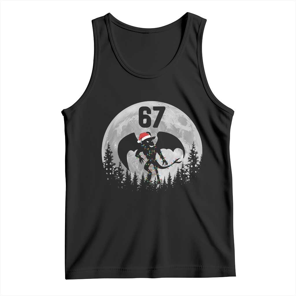 Funny Jersey Devil 67 Christmas Santa Hat Moon Night Stroll Tank Top TS11 Black Print Your Wear