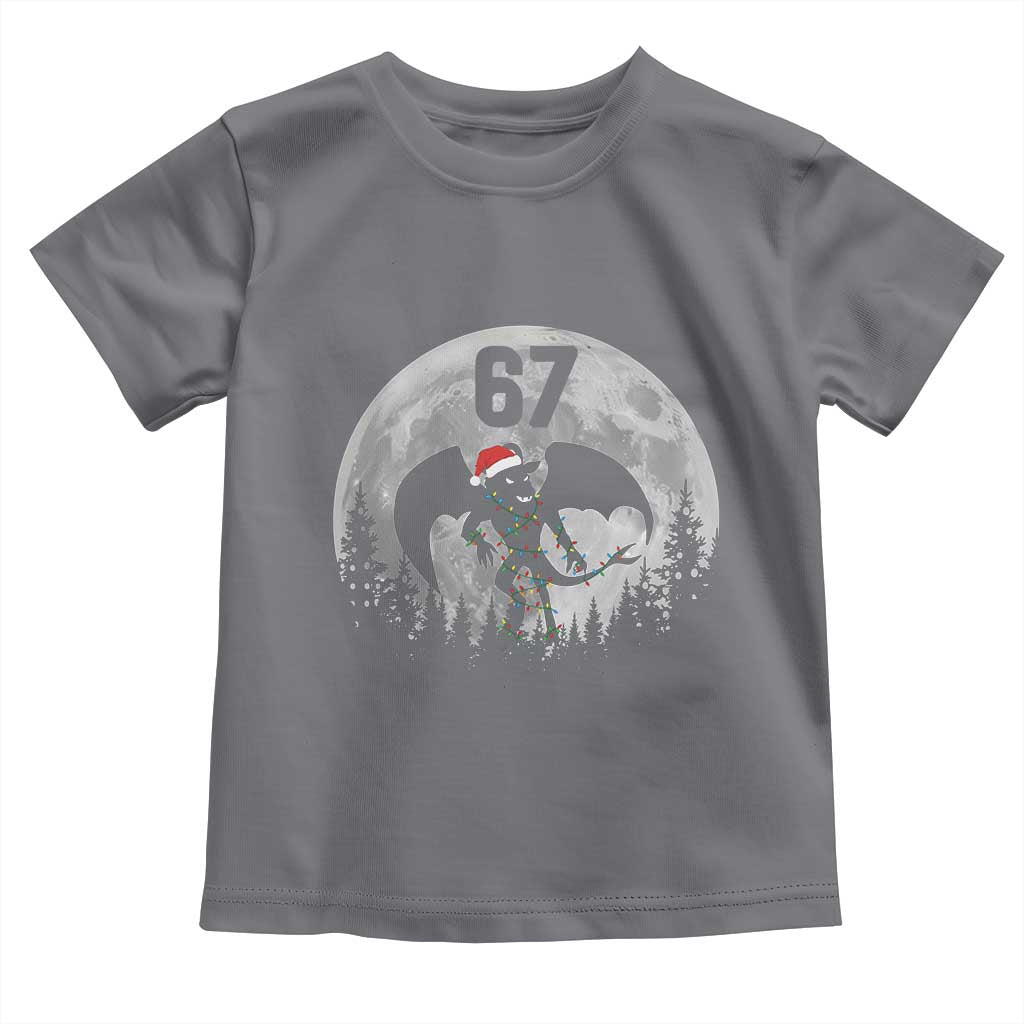 Funny Jersey Devil 67 Christmas Santa Hat Moon Night Stroll Toddler T Shirt TS11 Charcoal Print Your Wear