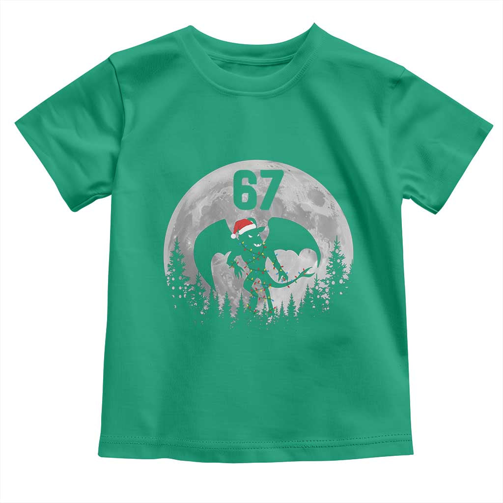 Funny Jersey Devil 67 Christmas Santa Hat Moon Night Stroll Toddler T Shirt TS11 Irish Green Print Your Wear