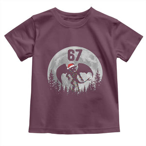 Funny Jersey Devil 67 Christmas Santa Hat Moon Night Stroll Toddler T Shirt TS11 Maroon Print Your Wear