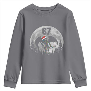 Funny Jersey Devil 67 Christmas Santa Hat Moon Night Stroll Youth Sweatshirt TS11 Charcoal Print Your Wear