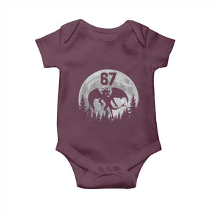 Funny Jersey Devil 67 Moon Night Stroll Baby Onesie TS11 Maroon Print Your Wear
