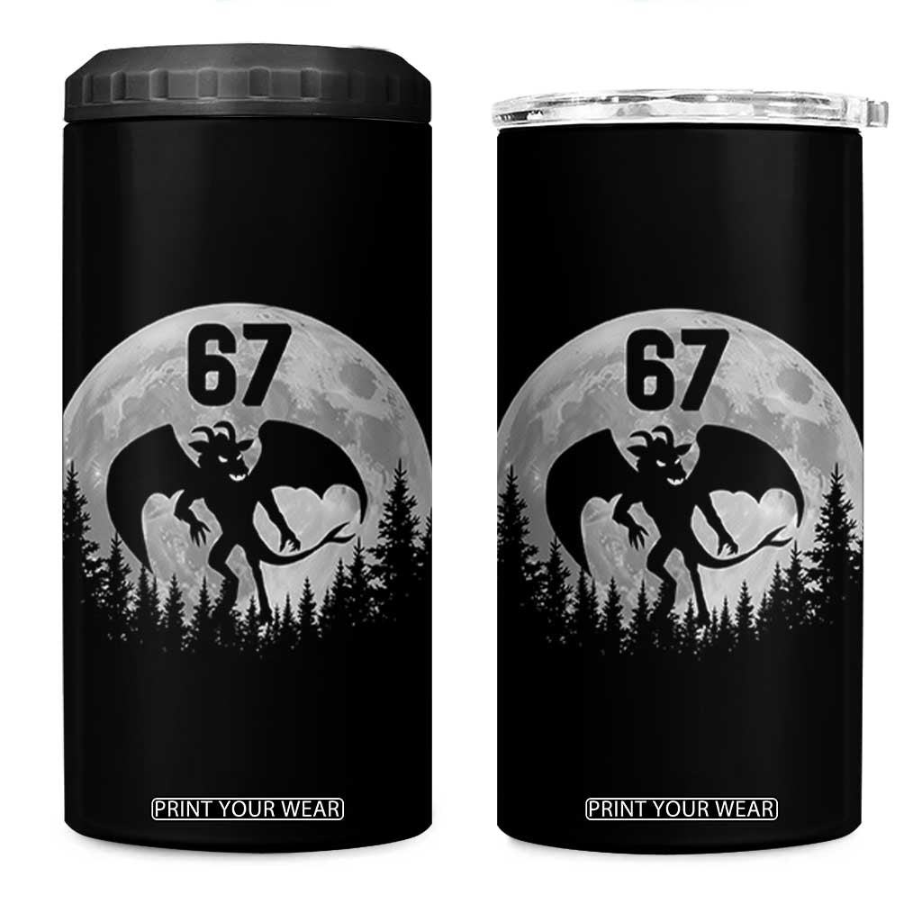Funny Jersey Devil 67 Moon Night Stroll 4 in 1 Can Cooler Tumbler TS11 One Size: 16 oz Black Print Your Wear