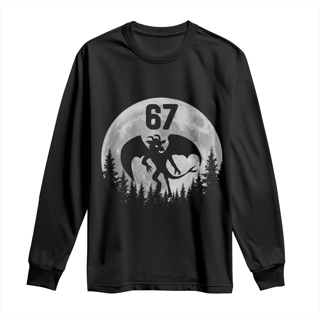 Funny Jersey Devil 67 Moon Night Stroll Long Sleeve Shirt TS11 Black Print Your Wear
