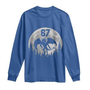Funny Jersey Devil 67 Moon Night Stroll Long Sleeve Shirt TS11 Royal Blue Print Your Wear