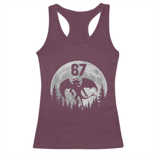Funny Jersey Devil 67 Moon Night Stroll Racerback Tank Top TS11 Maroon Print Your Wear