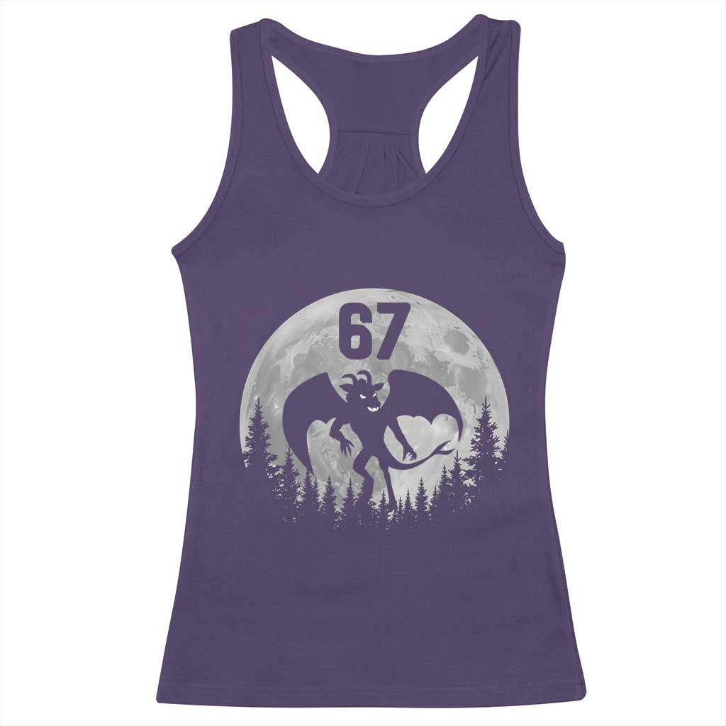Funny Jersey Devil 67 Moon Night Stroll Racerback Tank Top TS11 Purple Print Your Wear