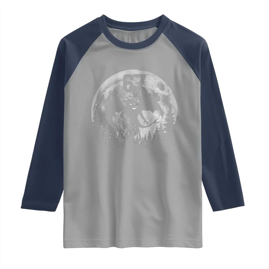 Funny Jersey Devil 67 Moon Night Stroll Raglan Shirt TS11 Sport Gray Navy Print Your Wear