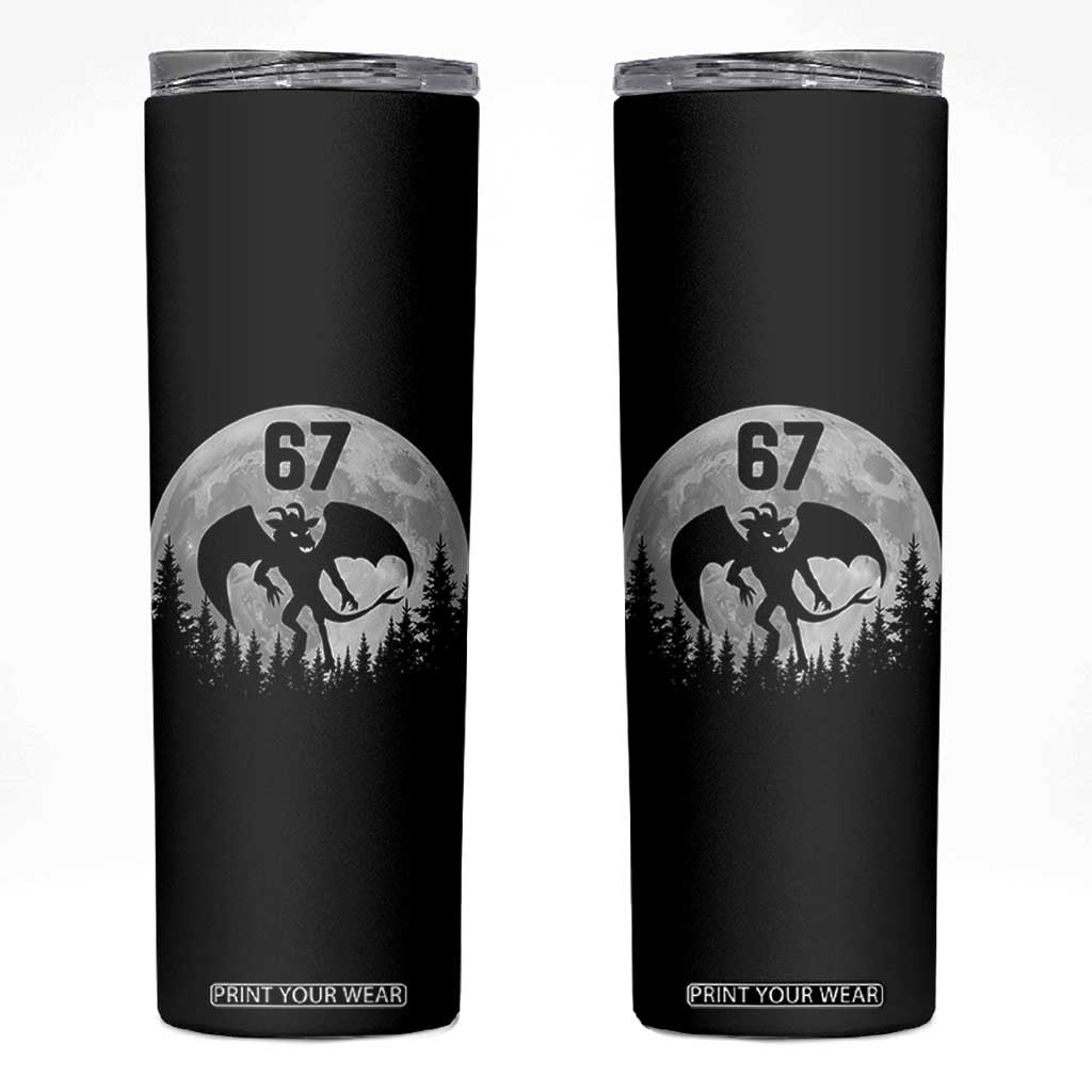 Funny Jersey Devil 67 Moon Night Stroll Skinny Tumbler TS11 Black Print Your Wear