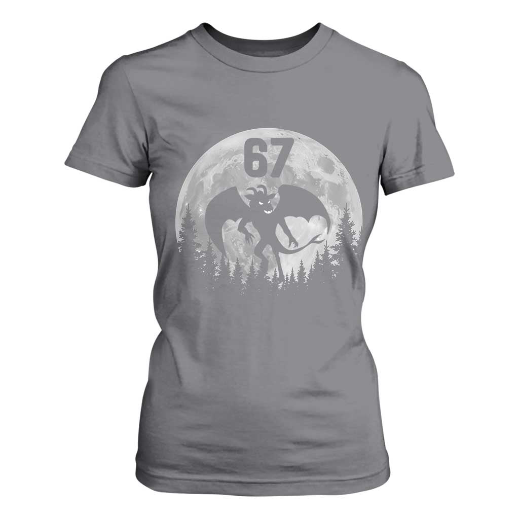 Funny Jersey Devil 67 Moon Night Stroll T Shirt For Women TS11 Charcoal Print Your Wear