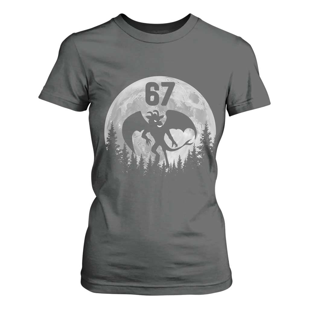 Funny Jersey Devil 67 Moon Night Stroll T Shirt For Women TS11 Dark Heather Print Your Wear