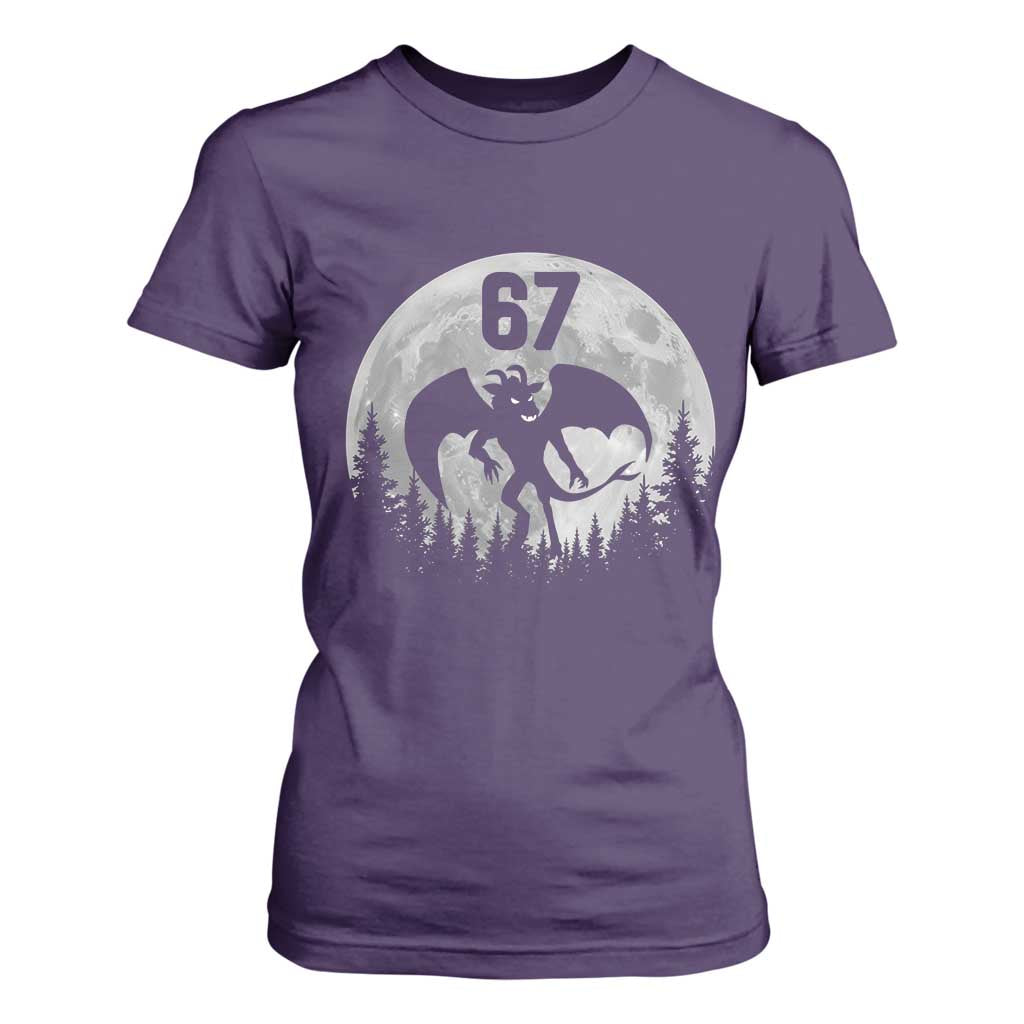 Funny Jersey Devil 67 Moon Night Stroll T Shirt For Women TS11 Purple Print Your Wear