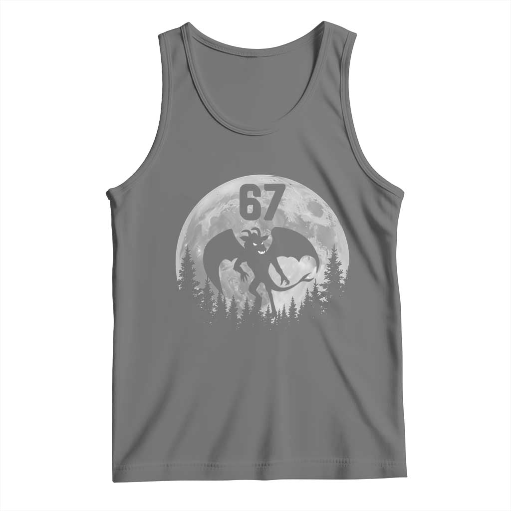 Funny Jersey Devil 67 Moon Night Stroll Tank Top TS11 Black Heather Print Your Wear