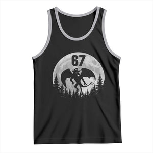 Funny Jersey Devil 67 Moon Night Stroll Tank Top TS11 Black Athletic Heather Print Your Wear