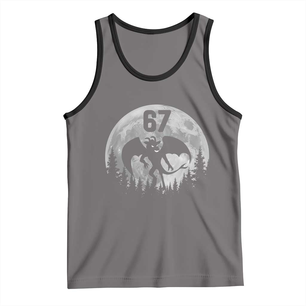 Funny Jersey Devil 67 Moon Night Stroll Tank Top TS11 Deep Heather Black Print Your Wear