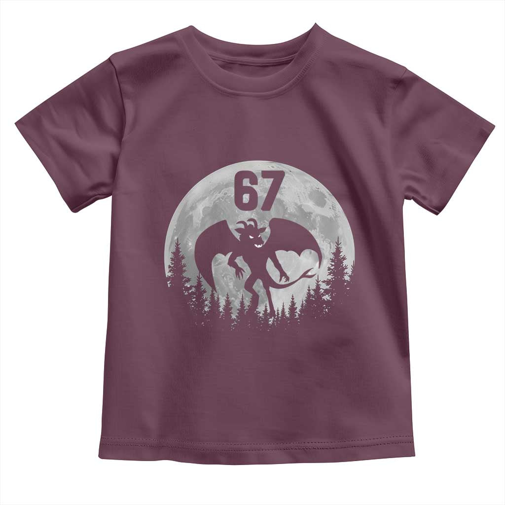 Funny Jersey Devil 67 Moon Night Stroll Toddler T Shirt TS11 Maroon Print Your Wear