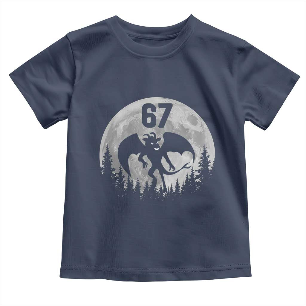 Funny Jersey Devil 67 Moon Night Stroll Toddler T Shirt TS11 Navy Print Your Wear