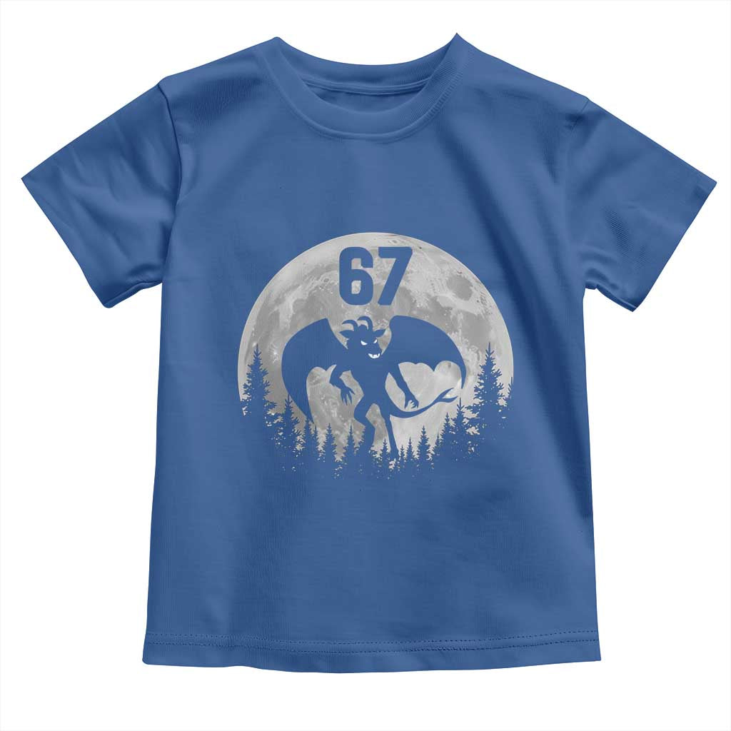 Funny Jersey Devil 67 Moon Night Stroll Toddler T Shirt TS11 Royal Blue Print Your Wear