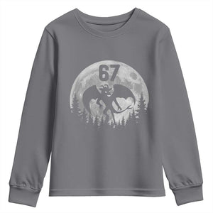 Funny Jersey Devil 67 Moon Night Stroll Youth Sweatshirt TS11 Charcoal Print Your Wear