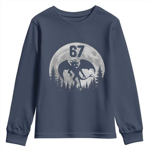 Funny Jersey Devil 67 Moon Night Stroll Youth Sweatshirt TS11 Navy Print Your Wear