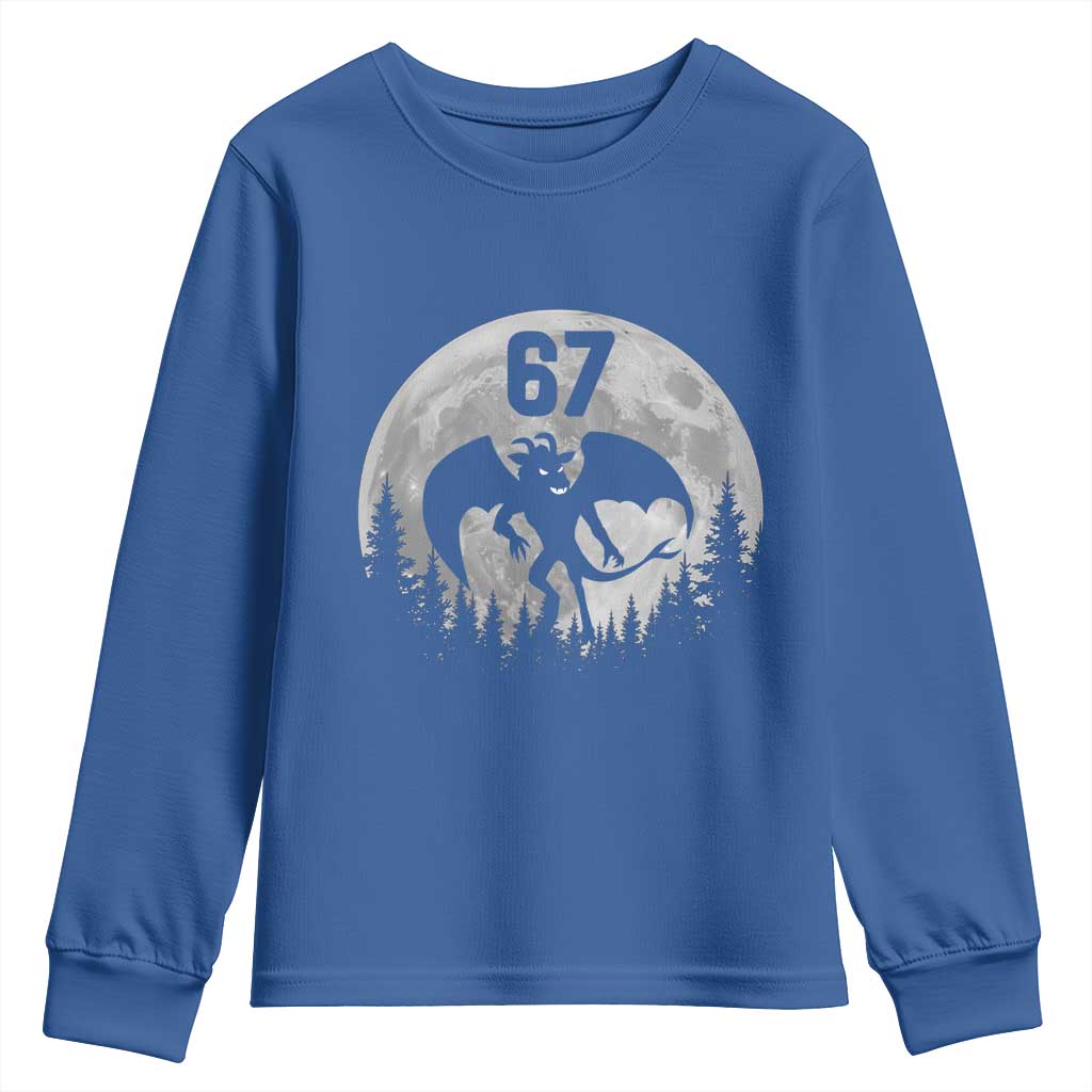 Funny Jersey Devil 67 Moon Night Stroll Youth Sweatshirt TS11 Royal Blue Print Your Wear