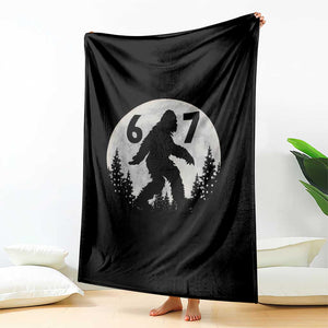 Funny Bigfoot 67 Night Stroll Moon Sasquatch Throw Blanket TS11 Print Your Wear