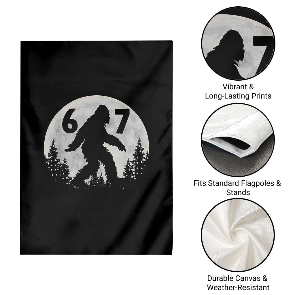 Funny Bigfoot 67 Night Stroll Moon Sasquatch Garden Flag TS11 Print Your Wear