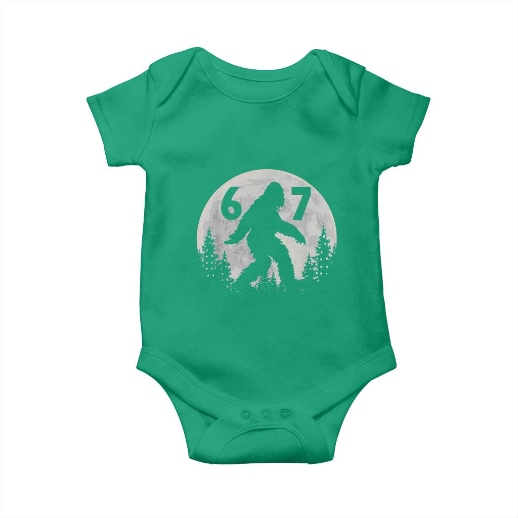 Funny Bigfoot 67 Night Stroll Moon Sasquatch Baby Onesie TS11 Irish Green Print Your Wear