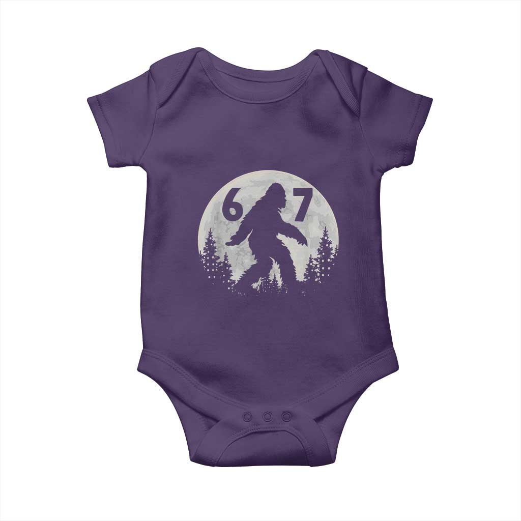 Funny Bigfoot 67 Night Stroll Moon Sasquatch Baby Onesie TS11 Purple Print Your Wear