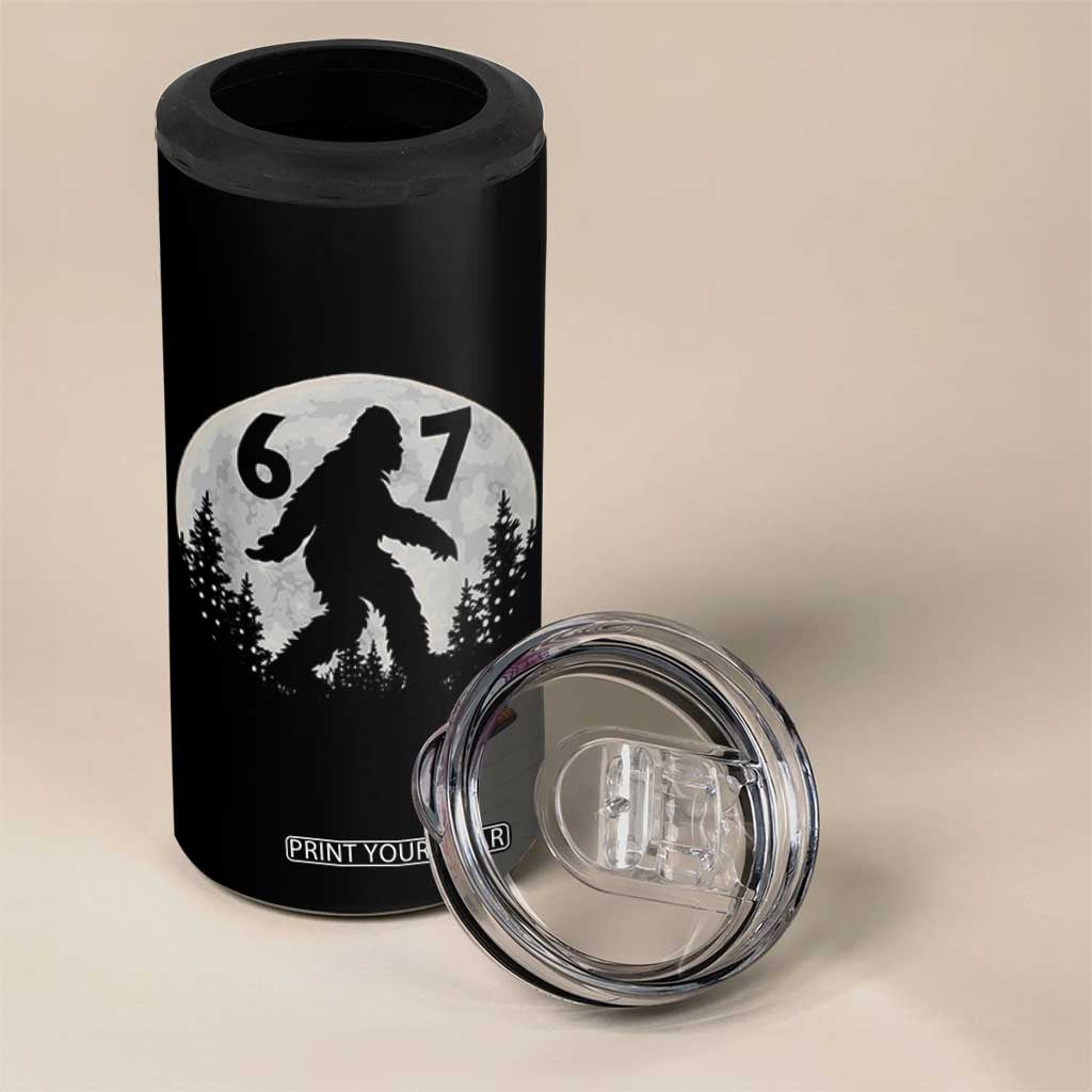 Funny Bigfoot 67 Night Stroll Moon Sasquatch 4 in 1 Can Cooler Tumbler TS11 Print Your Wear