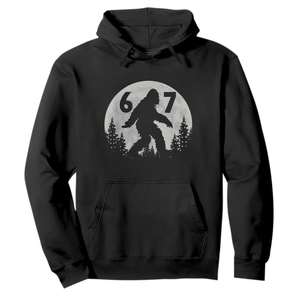 Funny Bigfoot 67 Night Stroll Moon Sasquatch Hoodie TS11 Black Print Your Wear