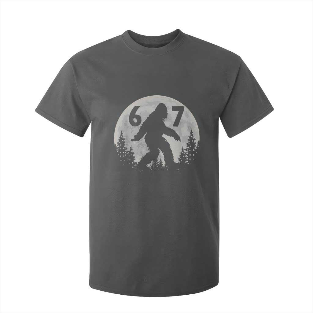 Funny Bigfoot 67 Night Stroll Moon Sasquatch T Shirt For Kid TS11 Dark Heather Print Your Wear